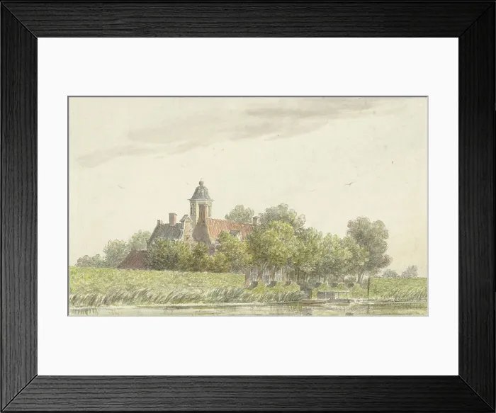 Framed Print : Peacock garden on the Amstel, 1757-1805. Creator: Martinus van der Jagt