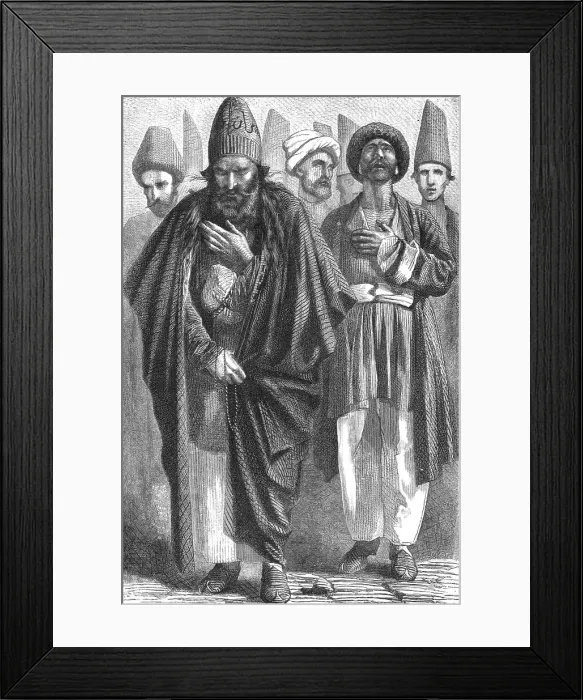 Framed Print : Dervish and penitent, Russian Geogia; A Journey on the Volga, 1875. Creator: Nicholas Rowe Framed Print : Dervish and penitent, Russian Geogia; A Journey on the Volga, 1875. Creator: Nicholas Rowe