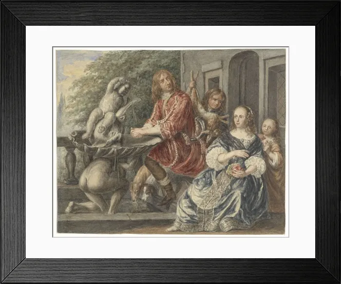 Framed Print : Cornelis de Wit and his family, 1849-1917. Creator: Matthijs Maris Framed Print : Cornelis de Wit and his family, 1849-1917. Creator: Matthijs Maris