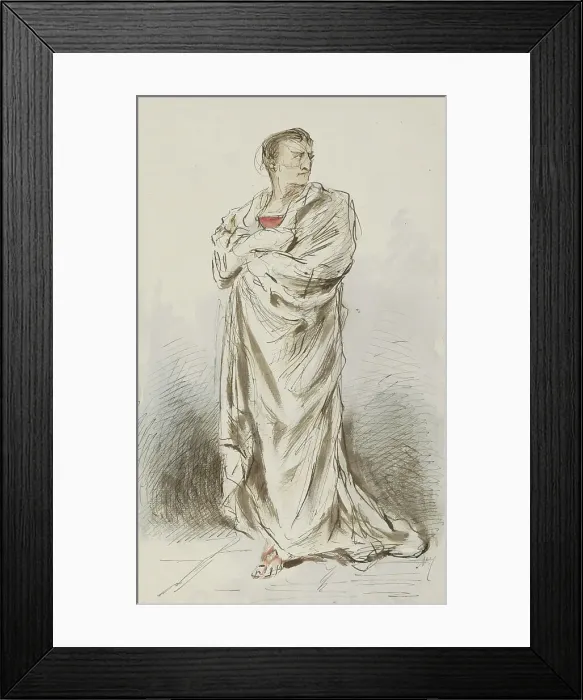 Framed Print : Man wearing a robe, c.1854-c.1887. Creator: Alexander Ver Huell Framed Print : Man wearing a robe, c.1854-c.1887. Creator: Alexander Ver Huell