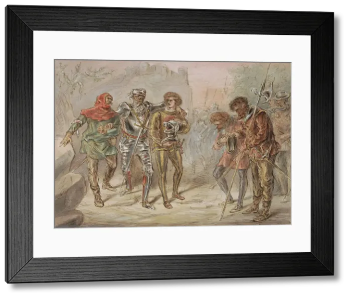 Framed Print : Return of a wounded soldier, c.1854-c.1887. Creator: Alexander Ver Huell Framed Print : Return of a wounded soldier, c.1854-c.1887. Creator: Alexander Ver Huell
