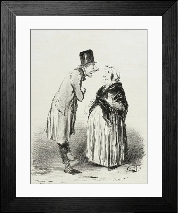 Framed Print : Eh bien oui! C'est comme je vous le dis, la petite... 1840. Creator: Honore Daumier Framed Print : Eh bien oui! C'est comme je vous le dis, la petite... 1840. Creator: Honore Daumier