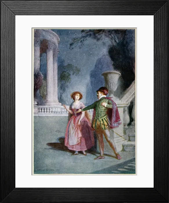 Framed Print : Scene from Mozart's opera Don Giovanni 1787 (c1914). Artist: Charles A Buchel Framed Print : Scene from Mozart's opera Don Giovanni 1787 (c1914). Artist: Charles A Buchel