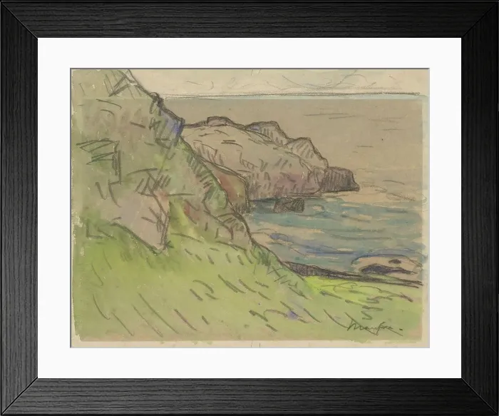 Framed Print : Côte rocheuse en Bretagne. Rocky coast in Brittany, 1871-1918. Creator: Maxime Emile Louis Maufra Framed Print : Côte rocheuse en Bretagne. Rocky coast in Brittany, 1871-1918. Creator: Maxime Emile Louis Maufra