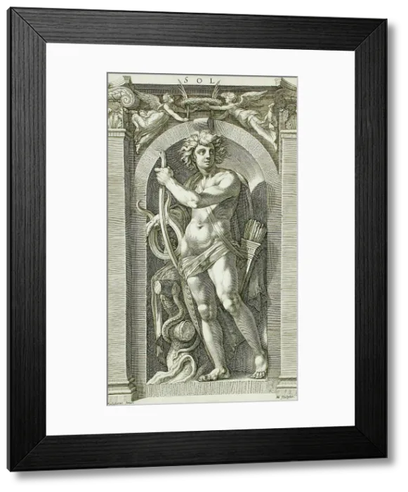 Framed Print : Sol, 1592. Creator: Hendrik Goltzius Framed Print : Sol, 1592. Creator: Hendrik Goltzius