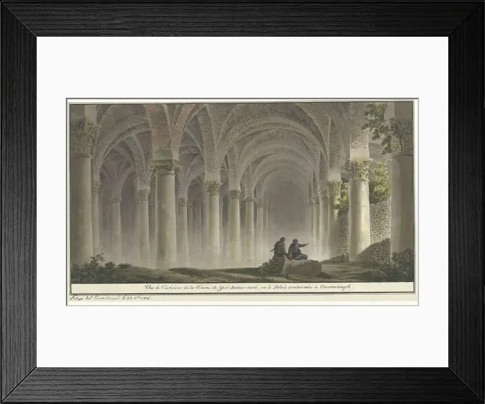 Framed Print : Interior in Constantinople, 1814. Creator: Michel Francois Preaulx Framed Print : Interior in Constantinople, 1814. Creator: Michel Francois Preaulx