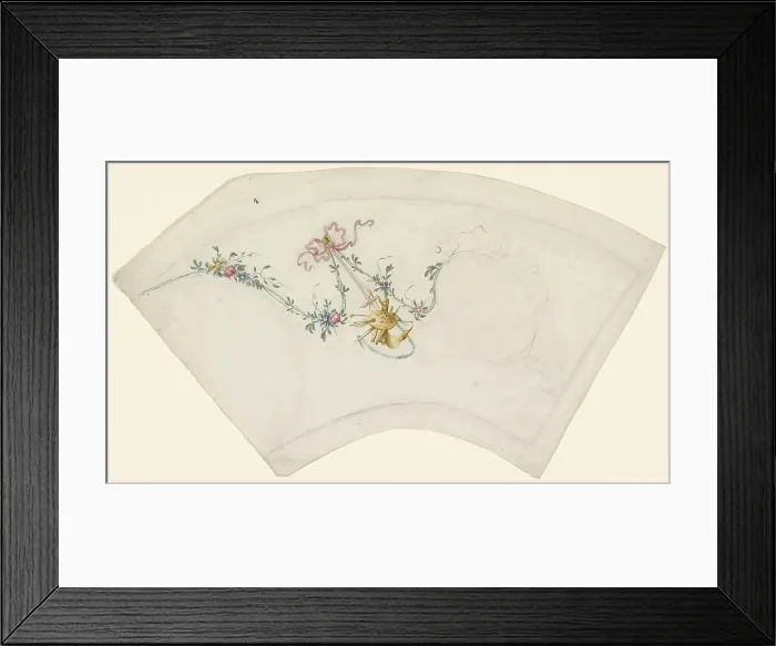 Framed Print : Garland and trophy with painting attribute, 1600-1800. Creator: Anon Framed Print : Garland and trophy with painting attribute, 1600-1800. Creator: Anon