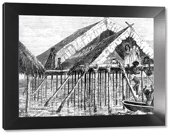 Embarkation of Guajiros; A Visit to the Guajiro Indians of Maracaibo, Venezuela, 1875. Creator: A Goering