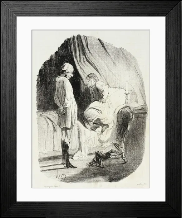 Framed Print : Eh! bien ma Didine, avons-nous assez dansé?... 1842. Creator: Honore Daumier Framed Print : Eh! bien ma Didine, avons-nous assez dansé?... 1842. Creator: Honore Daumier