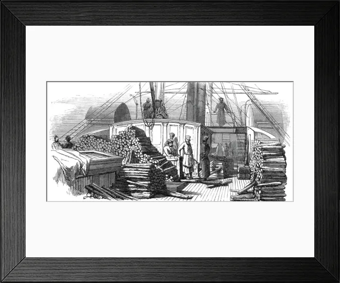 Framed Print : Steamboat on the Volga; A Journey on the Volga, 1875. Creator: Nicholas Rowe Framed Print : Steamboat on the Volga; A Journey on the Volga, 1875. Creator: Nicholas Rowe