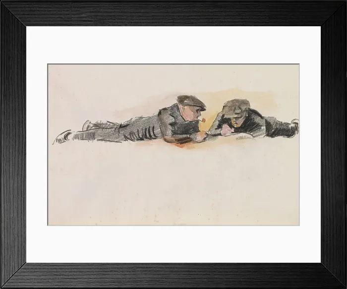 Framed Print : Two boys lying on their stomachs on the floor, c.1922-c.1925. Creator: Otto Verhagen Framed Print : Two boys lying on their stomachs on the floor, c.1922-c.1925. Creator: Otto Verhagen