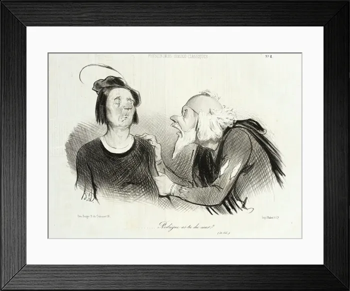Framed Print : Rodrigue as-tu du coeur? (Le Cid), 1841. Creator: Honore Daumier Framed Print : Rodrigue as-tu du coeur? (Le Cid), 1841. Creator: Honore Daumier