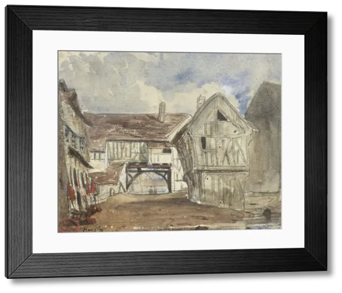 Framed Print : View at Honfleur, 1861-1866. Creator: Paul Huet Framed Print : View at Honfleur, 1861-1866. Creator: Paul Huet