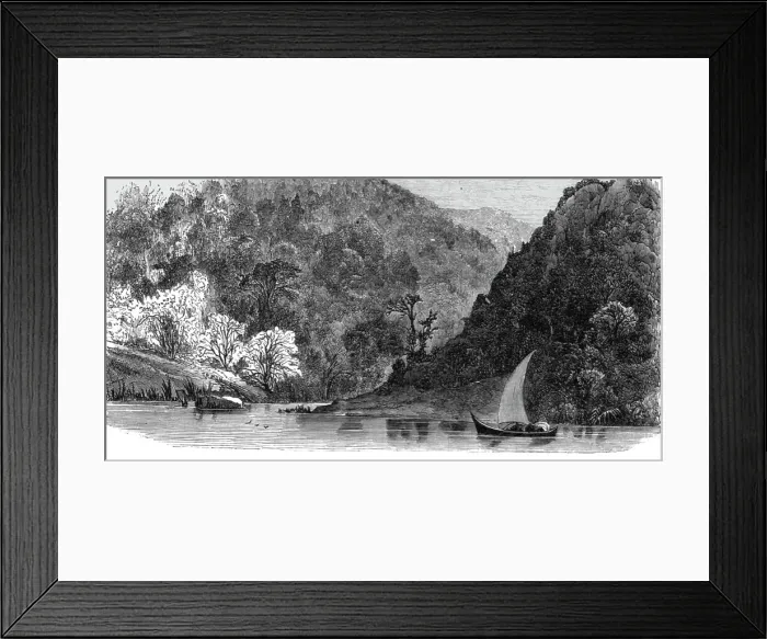 Framed Print : View on the Volga, Western Bank; A Journey on the Volga, 1875. Creator: Nicholas Rowe Framed Print : View on the Volga, Western Bank; A Journey on the Volga, 1875. Creator: Nicholas Rowe