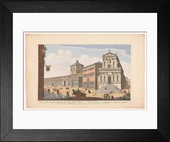Framed Print : View of the Church of Santo Spirito in Sassia in Rome, 1750. Creator: Thomas Bowles Framed Print : View of the Church of Santo Spirito in Sassia in Rome, 1750. Creator: Thomas Bowles