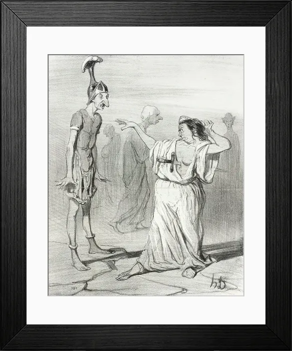 Framed Print : Énée aux enfers, 1842. Creator: Honore Daumier Framed Print : Énée aux enfers, 1842. Creator: Honore Daumier
