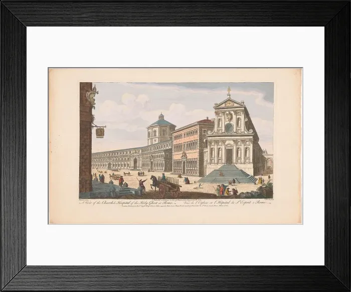 Framed Print : View of the Church of Santo Spirito in Sassia in Rome, 1750. Creator: Thomas Bowles Framed Print : View of the Church of Santo Spirito in Sassia in Rome, 1750. Creator: Thomas Bowles