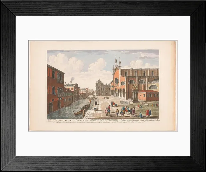 Framed Print : View of the church Santi Giovanni e Paolo in Venice, 1749. Creator: Thomas Bowles Framed Print : View of the church Santi Giovanni e Paolo in Venice, 1749. Creator: Thomas Bowles