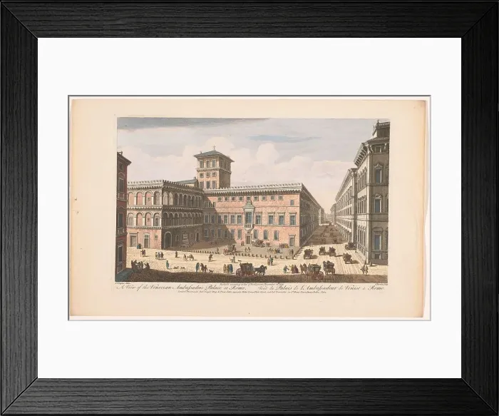 Framed Print : View of the Palazzo Venezia in Rome, 1750. Creator: Thomas Bowles Framed Print : View of the Palazzo Venezia in Rome, 1750. Creator: Thomas Bowles