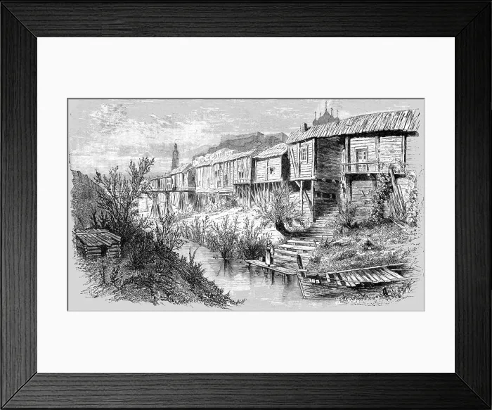 Framed Print : Kazan; The moat of the old city; A Journey on the Volga, 1875. Creator: Nicholas Rowe Framed Print : Kazan; The moat of the old city; A Journey on the Volga, 1875. Creator: Nicholas Rowe