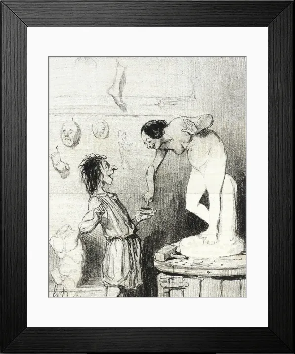 Framed Print : Pygmalion, 1842. Creator: Honore Daumier Framed Print : Pygmalion, 1842. Creator: Honore Daumier