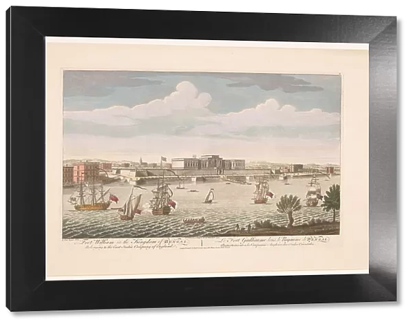 View of Fort William at Calcutta, 1754. Creator: Anon