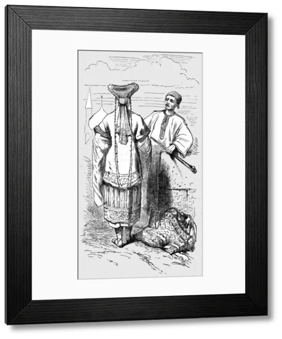 Framed Print : Chuvashes and their costumes; A Journey on the Volga, 1875. Creator: Nicholas Rowe Framed Print : Chuvashes and their costumes; A Journey on the Volga, 1875. Creator: Nicholas Rowe