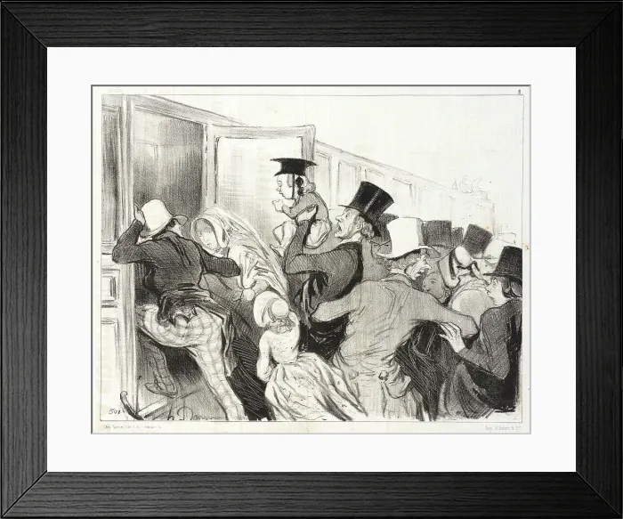 Framed Print : Une Diligence Prise d'Assaut, 1843. Creator: Honore Daumier Framed Print : Une Diligence Prise d'Assaut, 1843. Creator: Honore Daumier