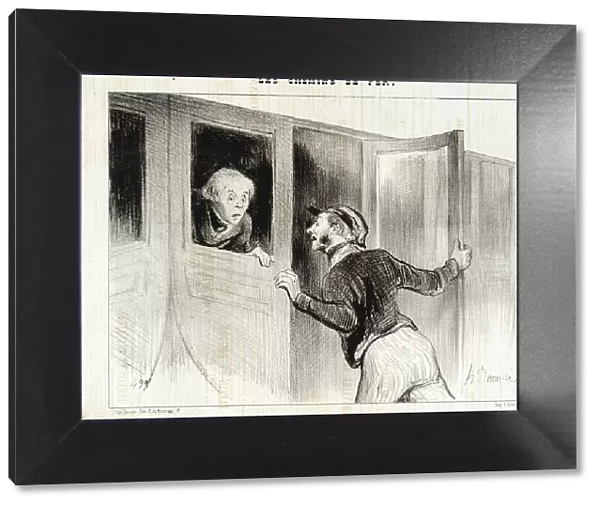 Le Danger de s'Assoupir en Voyage, 1843. Creator: Honore Daumier