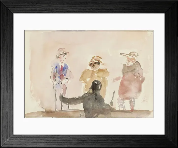 Framed Print : Three performers on stage, 1875-1934. Creator: Isaac Lazerus Israels Framed Print : Three performers on stage, 1875-1934. Creator: Isaac Lazerus Israels