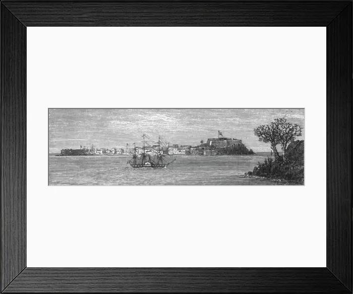 Framed Print : View of Goree; Journey from the Senegal to the Niger, 1875. Creator: Unknown Framed Print : View of Goree; Journey from the Senegal to the Niger, 1875. Creator: Unknown