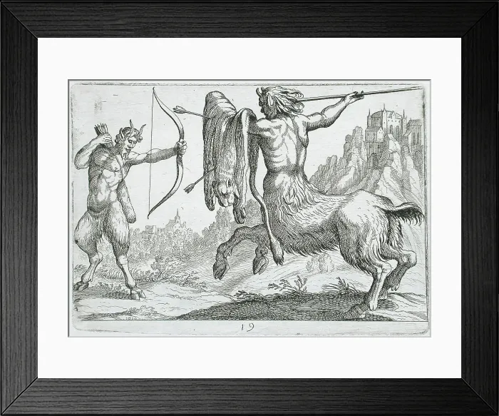 Framed Print : A Centaur Attacking a Satyr, 1610. Creator: Hendrick Hondius I Framed Print : A Centaur Attacking a Satyr, 1610. Creator: Hendrick Hondius I
