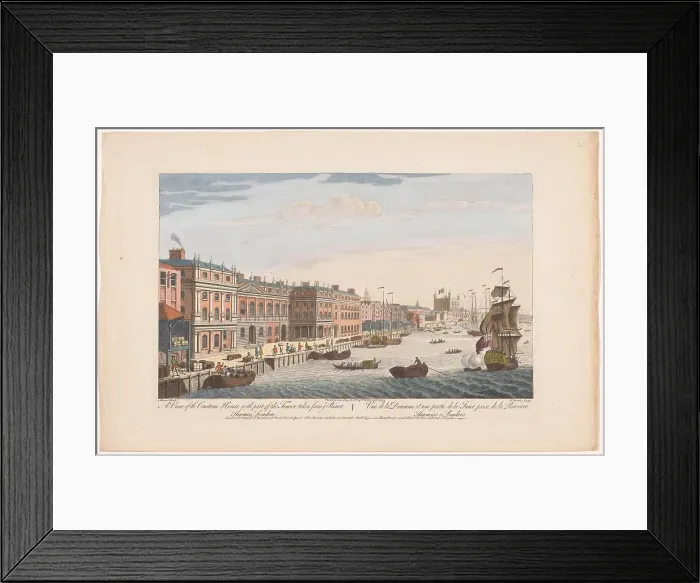 Framed Print : View of the Custom House on the River Thames in London, 1753. Creator: Thomas Bowles Framed Print : View of the Custom House on the River Thames in London, 1753. Creator: Thomas Bowles