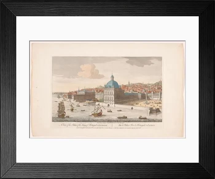 Framed Print : View of the Royal Palace in Lisbon, 1752. Creator: Anon Framed Print : View of the Royal Palace in Lisbon, 1752. Creator: Anon