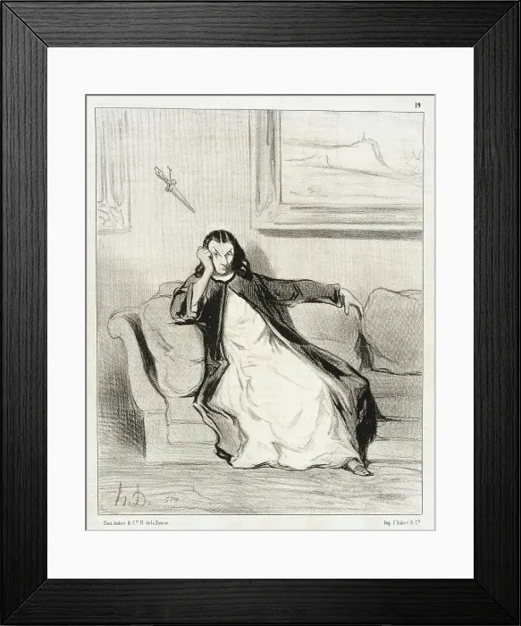 Framed Print : Enfer et damnation!...Sifflée...Siflée!!...Siiiiflée!, 1844. Creator: Honore Daumier
