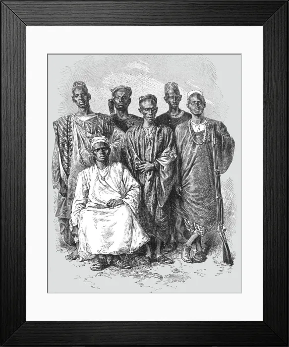 Framed Print : Negro escort of M.Mace; Journey from the Senegal to the Niger, 1875. Creator: Unknown Framed Print : Negro escort of M.Mace; Journey from the Senegal to the Niger, 1875. Creator: Unknown
