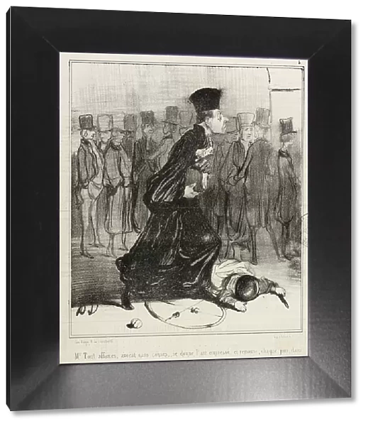 Mr Tout affaires, avocat sans causes... 1840. Creator: Honore Daumier