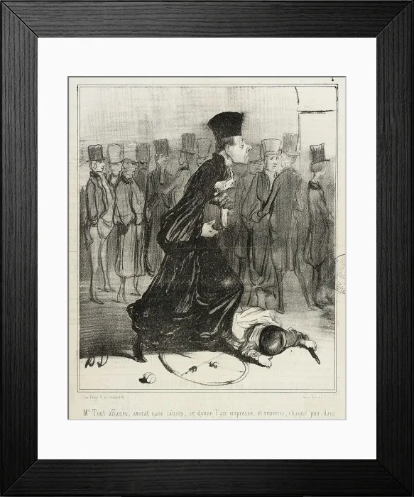 Framed Print : Mr Tout affaires, avocat sans causes... 1840. Creator: Honore Daumier Framed Print : Mr Tout affaires, avocat sans causes... 1840. Creator: Honore Daumier