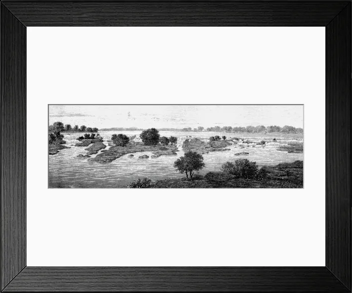 Framed Print : The Falls of Felou; Journey from the Senegal to the Niger, 1875. Creator: Unknown Framed Print : The Falls of Felou; Journey from the Senegal to the Niger, 1875. Creator: Unknown
