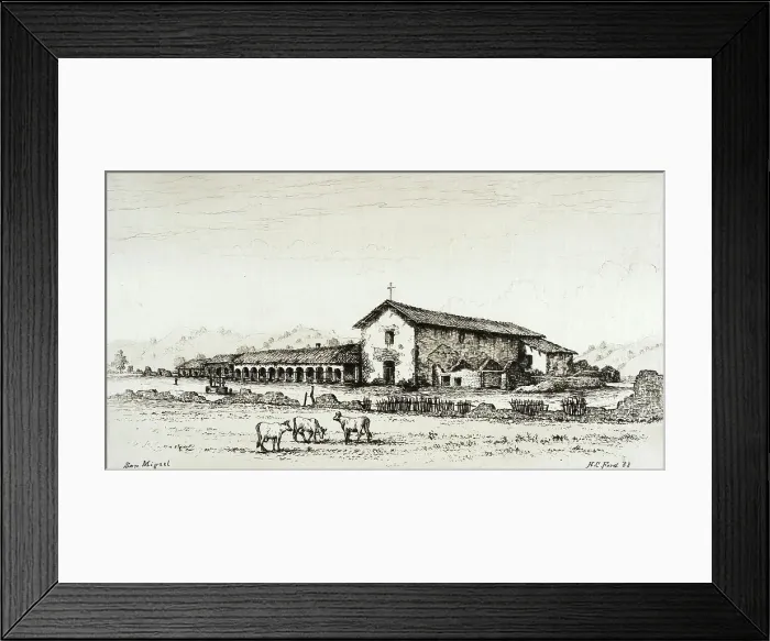 Framed Print : San Miguel, Published in 1883. Creator: Henry Chapman Ford Framed Print : San Miguel, Published in 1883. Creator: Henry Chapman Ford