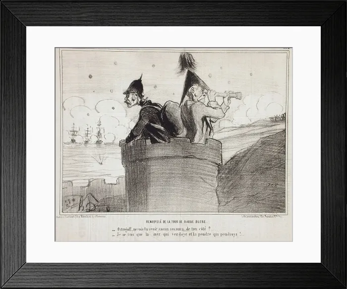 Framed Print : Renouvelé de la tour de barbe bleue, 1854. Creator: Honore Daumier Framed Print : Renouvelé de la tour de barbe bleue, 1854. Creator: Honore Daumier