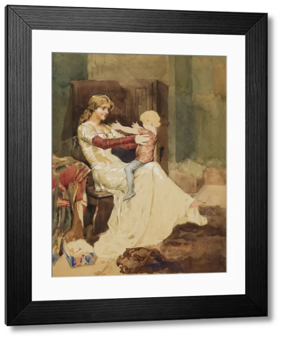 Framed Print : Queen Blanka. Study, 1876. Creator: Albert Edelfelt Framed Print : Queen Blanka. Study, 1876. Creator: Albert Edelfelt