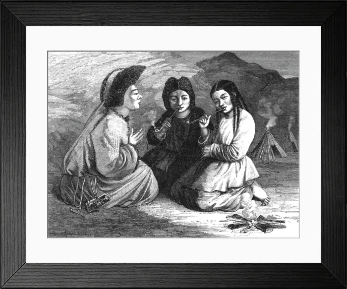 Framed Print : The Tartar girls; A Cruise to Soo-chow, 1875. Creator: Lindley, Augustus Frederick Framed Print : The Tartar girls; A Cruise to Soo-chow, 1875. Creator: Lindley, Augustus Frederick