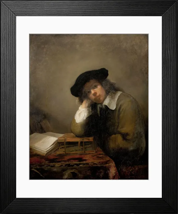 Framed Print : Portrait of young student ('The Student'), mid-17th century. Creator: Samuel van Hoogstraten Framed Print : Portrait of young student ('The Student'), mid-17th century. Creator: Samuel van Hoogstraten