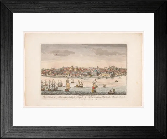 Framed Print : A general view of the city of Lisbone, the capitel of the kingdom of Portugal, 1752. Creator: Unknown Framed Print : A general view of the city of Lisbone, the capitel of the kingdom of Portugal, 1752. Creator: Unknown