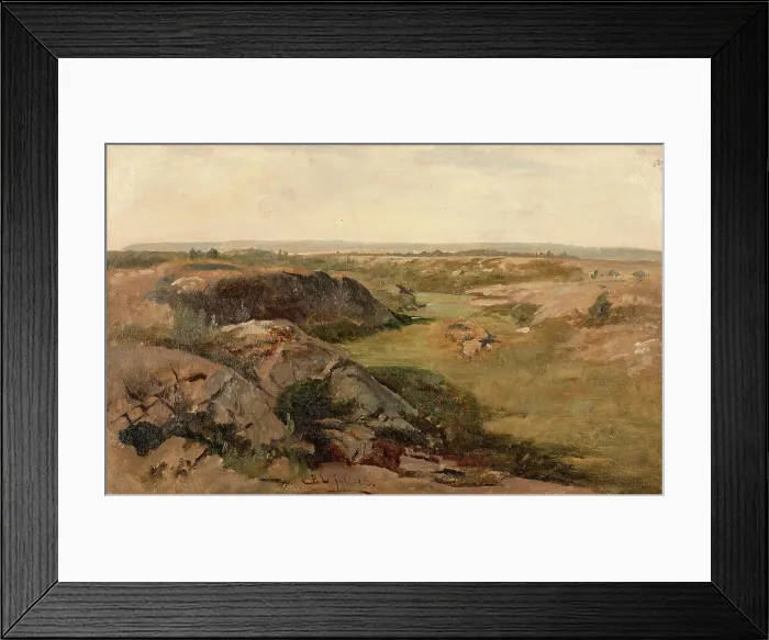 Framed Print : Undulating Country. Study, 1868. Creator: Berndt Lindholm