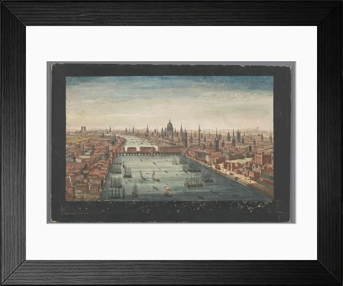 Framed Print : A general view of the city of London, next the river Thames, 1751. Creator: Thomas Bowles Framed Print : A general view of the city of London, next the river Thames, 1751. Creator: Thomas Bowles