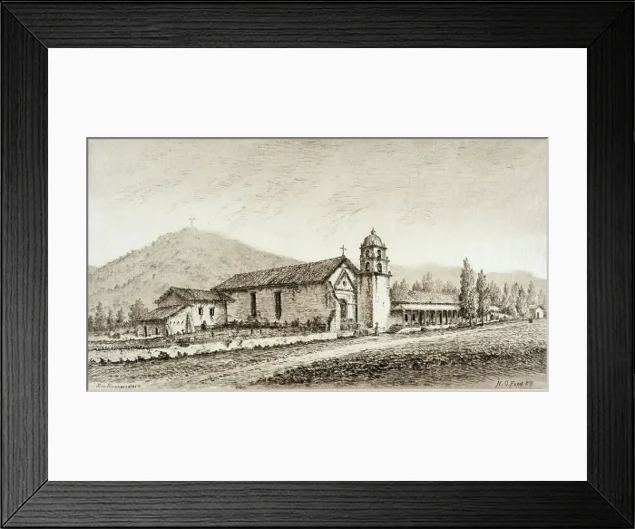 Framed Print : San Buenaventura, Published in 1883. Creator: Henry Chapman Ford Framed Print : San Buenaventura, Published in 1883. Creator: Henry Chapman Ford