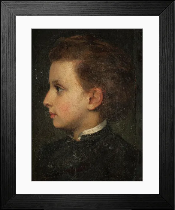 Framed Print : Boy in profile. Study, late 19th century. Creator: Edvard Perseus Framed Print : Boy in profile. Study, late 19th century. Creator: Edvard Perseus