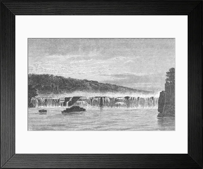 Framed Print : Falls of Gouina, in the rainy season; Journey from the Senegal to the Niger, 1875. Creator: Unknown Framed Print : Falls of Gouina, in the rainy season; Journey from the Senegal to the Niger, 1875. Creator: Unknown